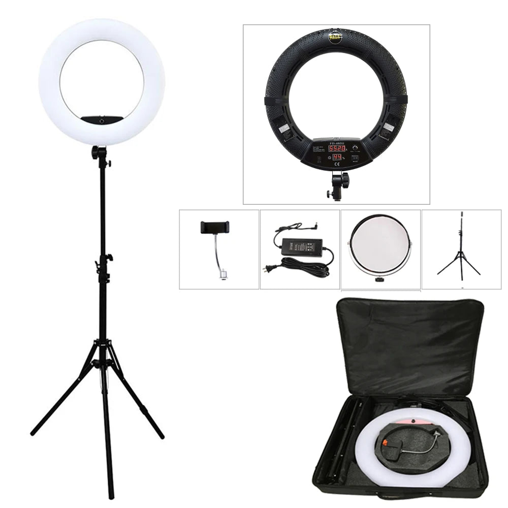 Yidoblo FD-480II Bi Color LED Ring Light Kit With Stand