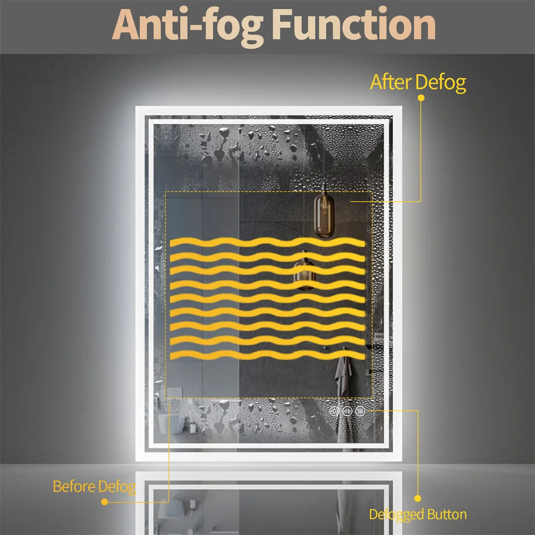 LUVODI Illuminated LED Backlit Bathroom Mirror Defog