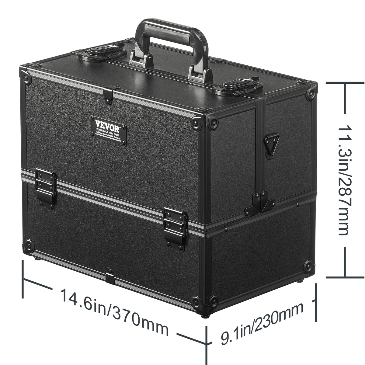 SucceBuy Large Aluminum Rolling Makeup Train Case With Workbench