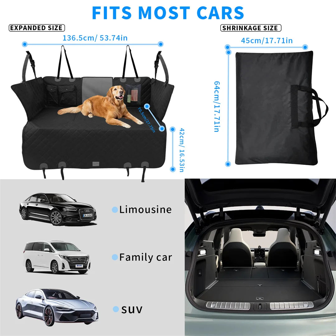 BINGOPAW Waterproof Dog Car Seat Cover Back Seat Hammock Extender