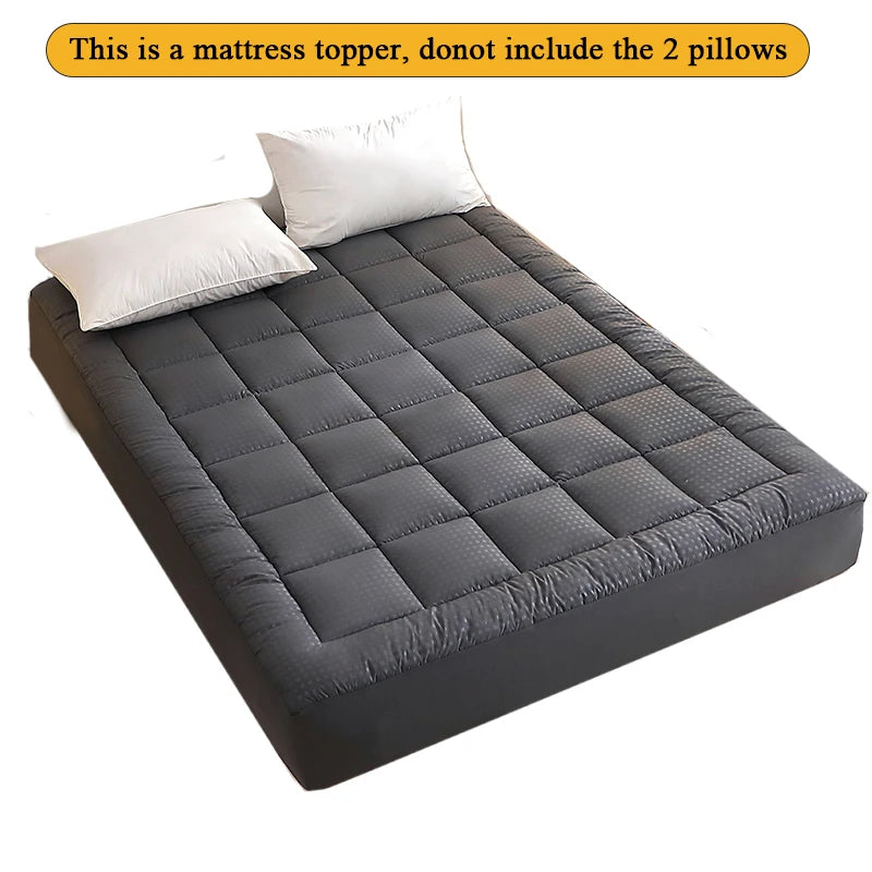 easYum 360GSM Polyester Quilted Mattress Topper Protector Cover