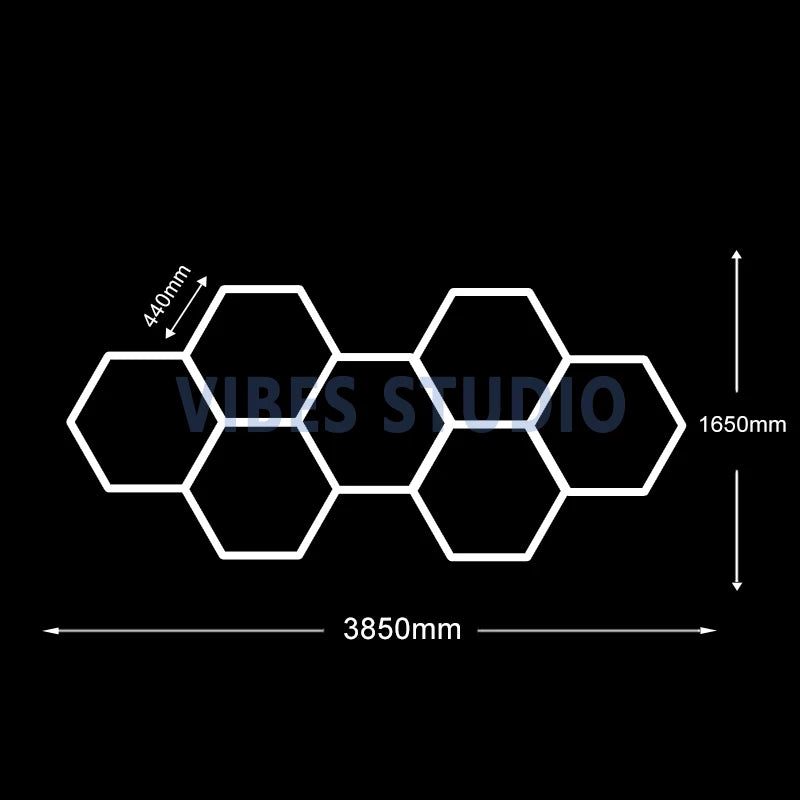 Hexagon LED Garage Light Honeycomb Ceiling Tube Lighting