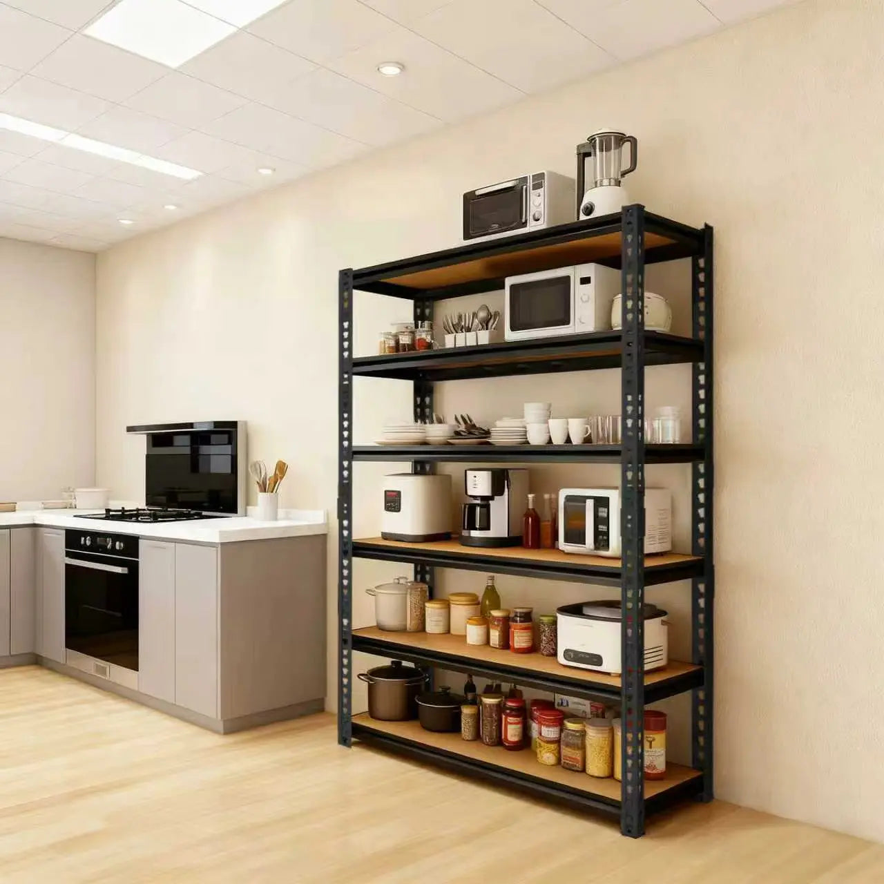 Sturdy Metal Storage Racks Extra Wide Garage Shelving With Adjustable Height