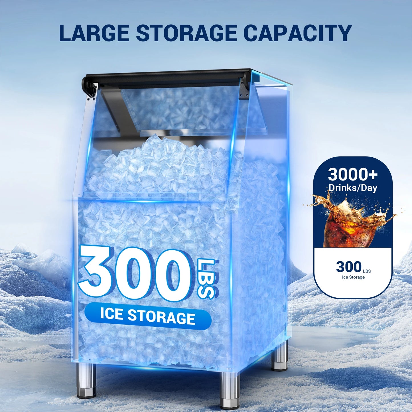 SHICUO Commercial Ice Maker 580 Lbs Per 24h High Capacity