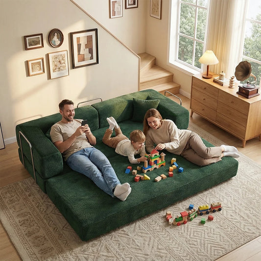 YQzyphyna Futon Sofa Bed Convertible Couch 4 In 1 Comfort