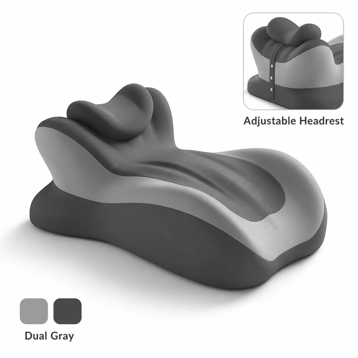Ergonomic Memory Foam Prone Reading Pillow With Detachable Headrest