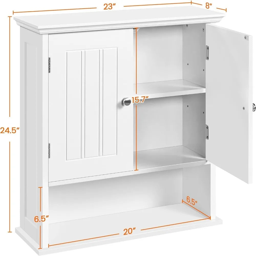 Bathroom Wall Cabinet With Two Doors And Adjustable Shelf