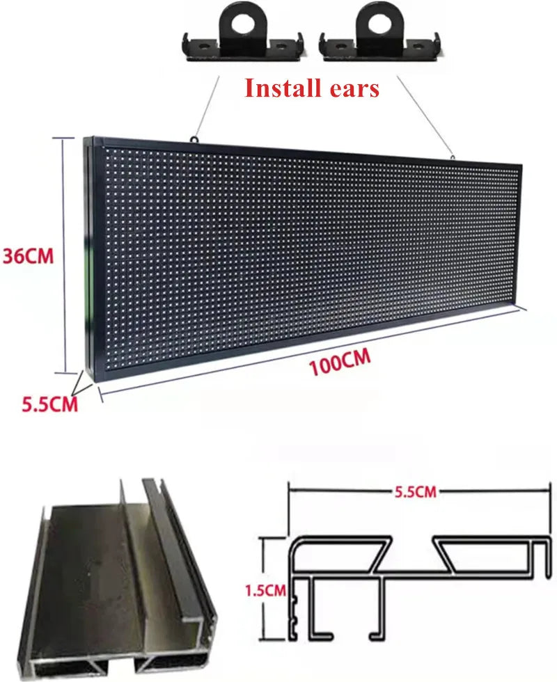 Outdoor LED Signboard Aluminum P10 Moving Message Board