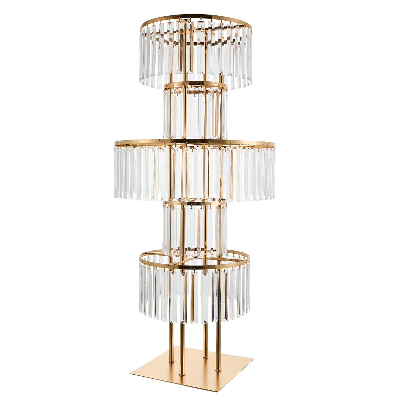 Five-Tier Iron and Acrylic Wedding Flower Stand Centerpiece