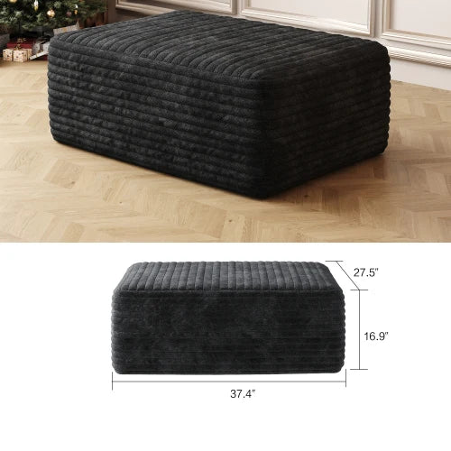YQXH Cloud Style Sectional Sofa With Corduroy Memory Foam Cushions
