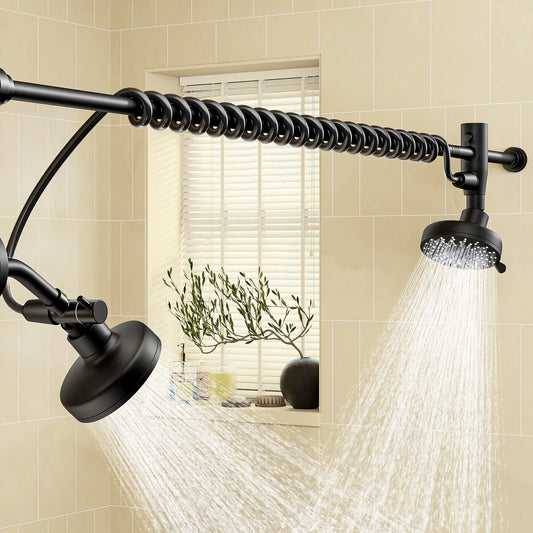 Huytrw Dual Adjustable High Pressure Shower Head For Couples