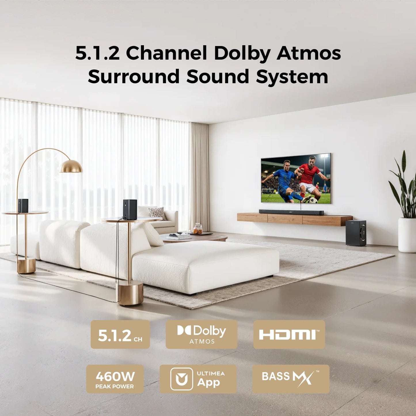 ULTIMEA Skywave F40 5.1.2ch Sound Bar With Dolby Atmos