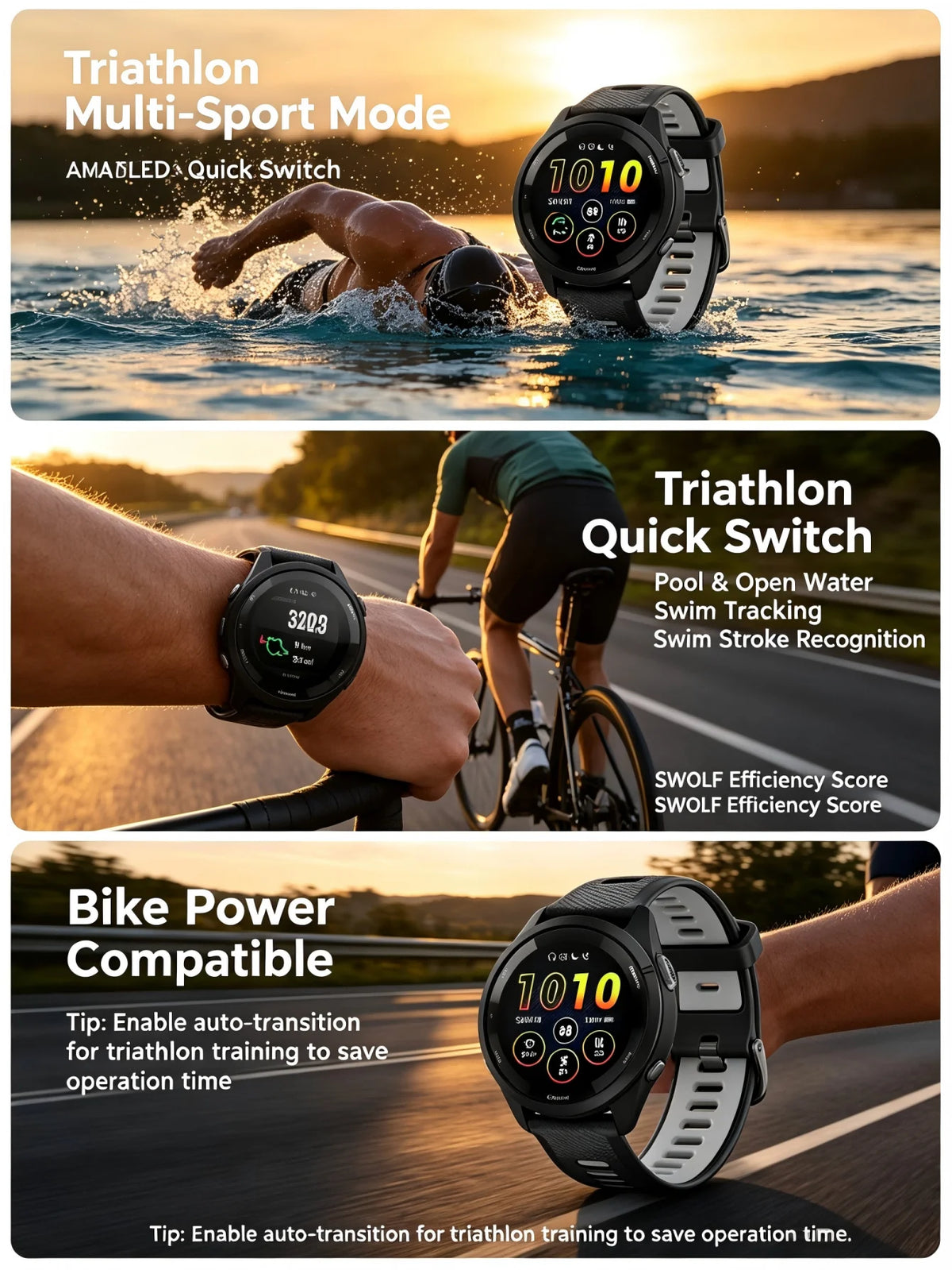 Garmin Forerunner 265 Multiband GPS Smartwatch Outdoor Sports Training