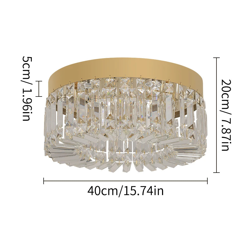 Vetrulus Crystal Ceiling Lamp Modern LED Light Fixture