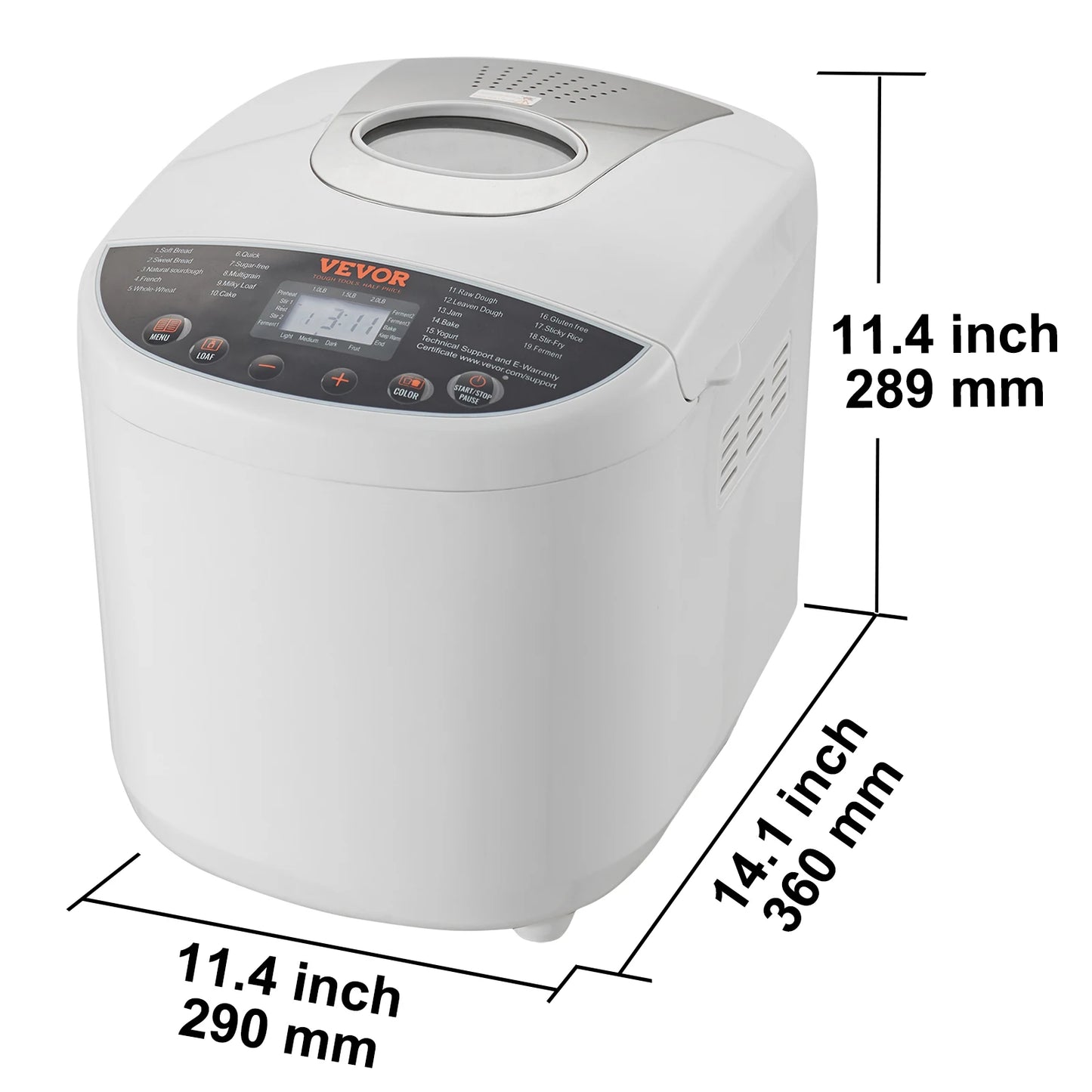 SucceBuy 15 Function Bread Maker With Gluten Free Setting