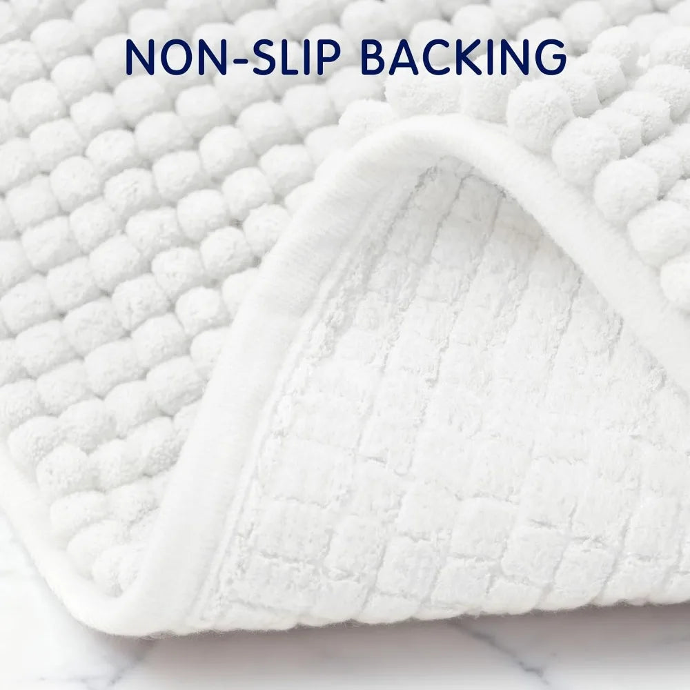 Chenille Bath Mat Super Absorbent Quick Dry Machine Washable Rug