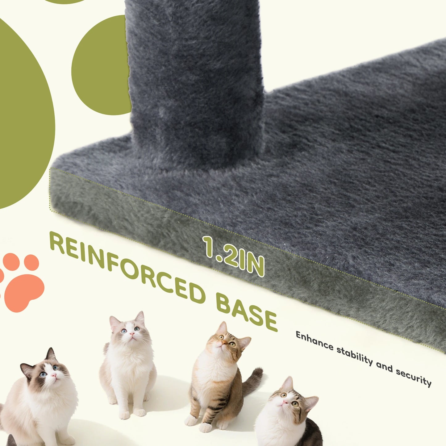 JHK Multi Level Cat Tree With Condo And Scratching Posts
