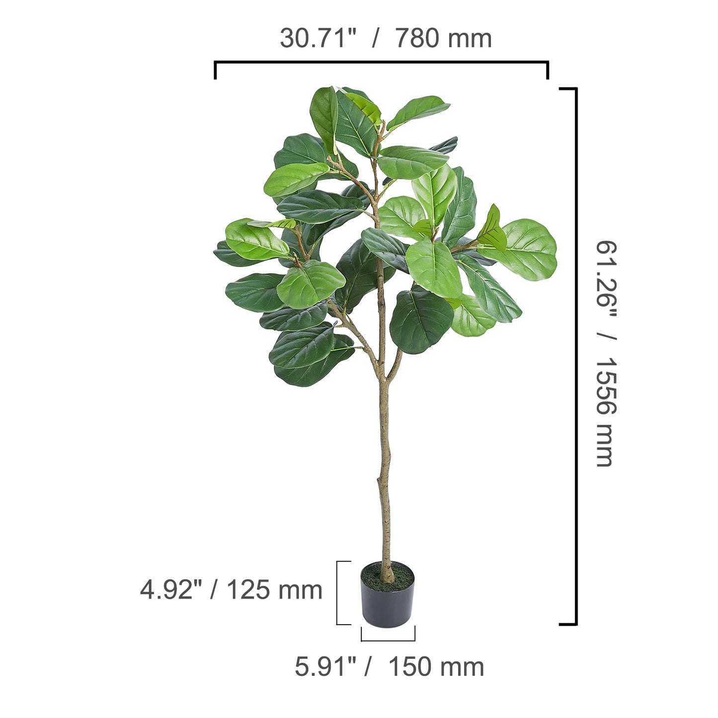 SucceBuy Artificial Olive Tree Faux Plant With Anti Tip Protection