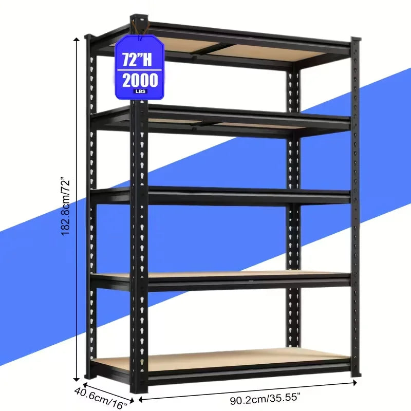 Adjustable Metal Double Layer Shelving Unit Commercial Grade Utility Rack