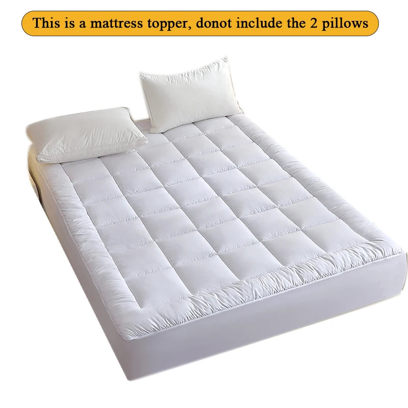 easYum 360GSM Polyester Quilted Mattress Topper Protector Cover