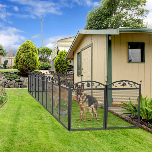 BINGOPAW Heavy Duty Dog Playpen Metal Fence With Waterproof Whelping Pad