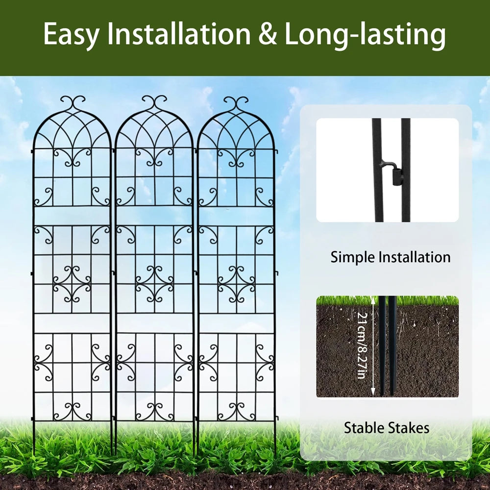 Tall Metal Garden Trellis For Climbing Plants
