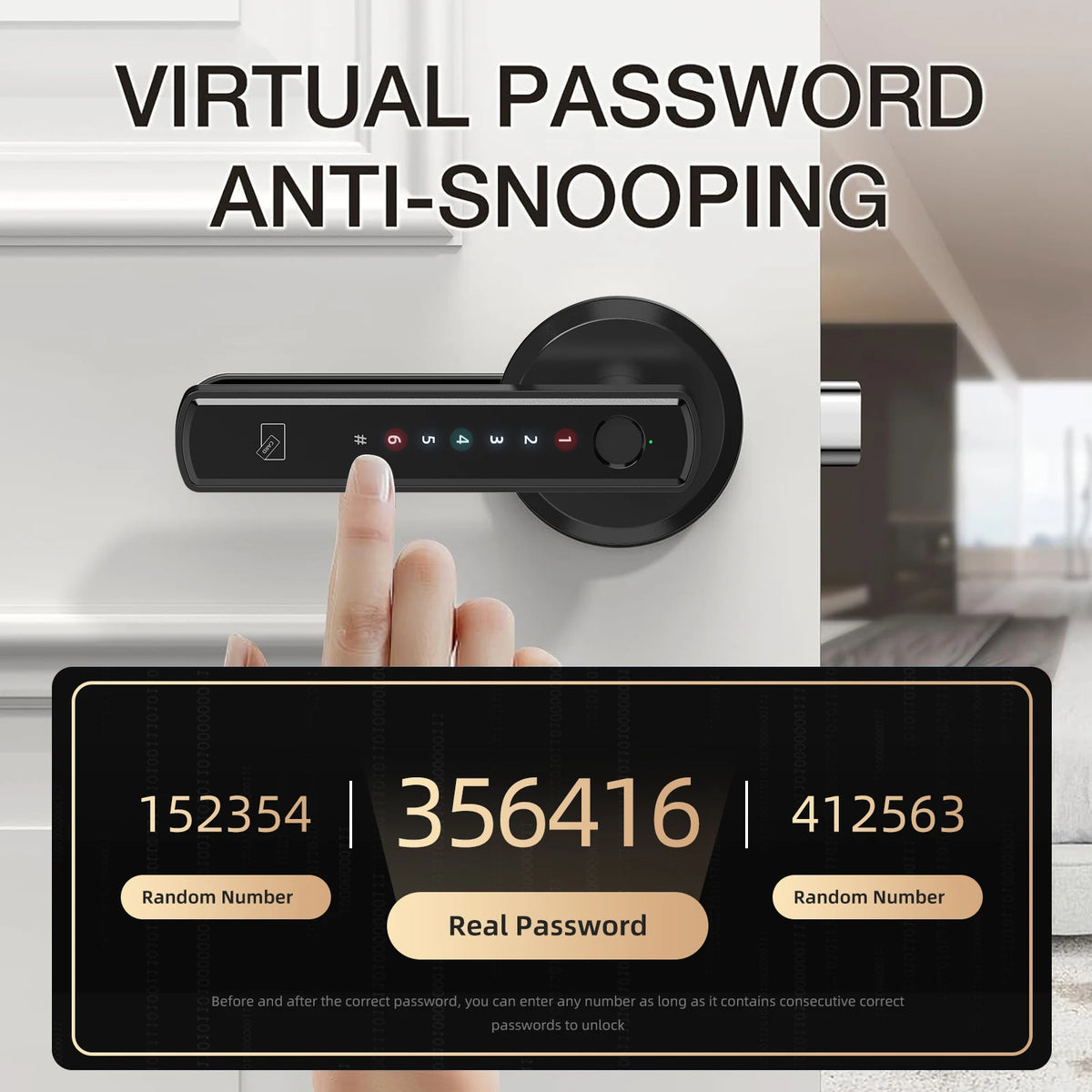 Viladepot Smart Fingerprint Door Lock With Bluetooth App Control
