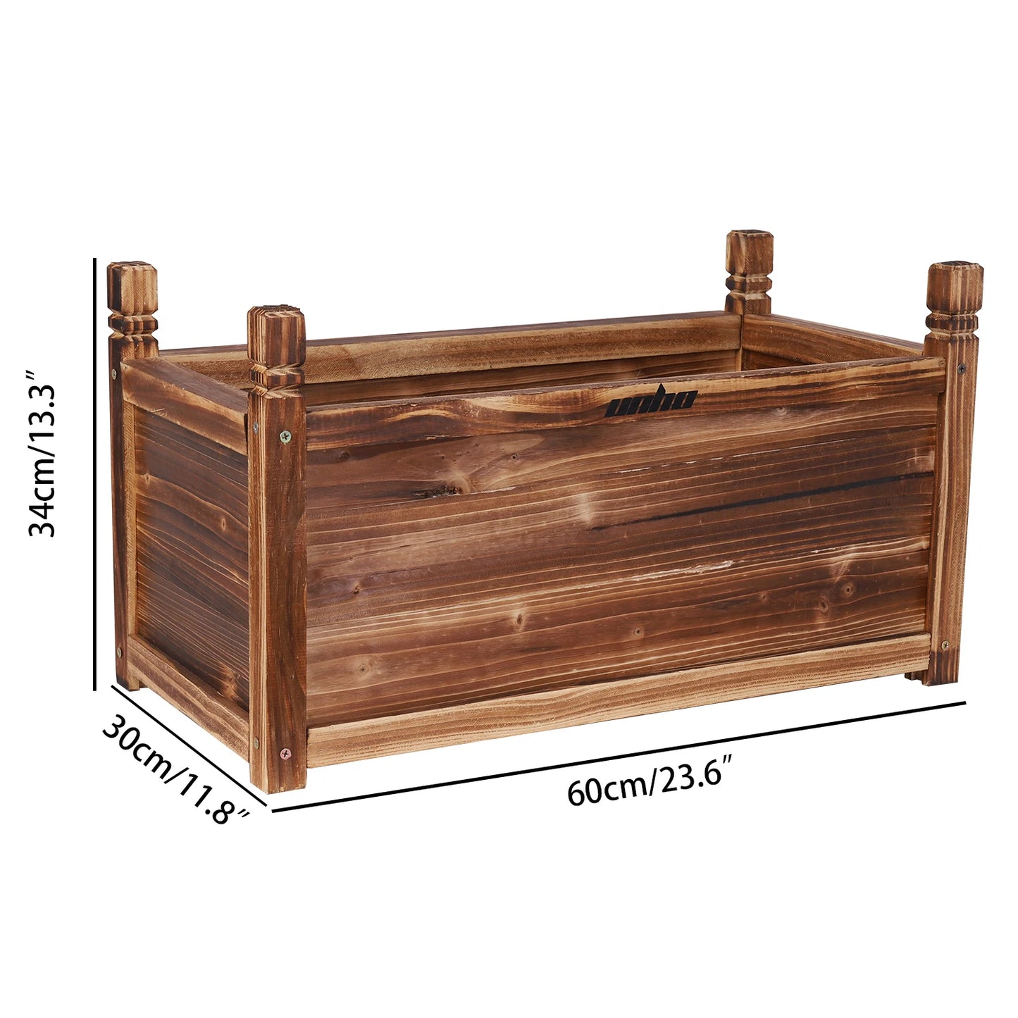 Wooden Raised Flower Bed Planter Box For Vegetables And Herbs