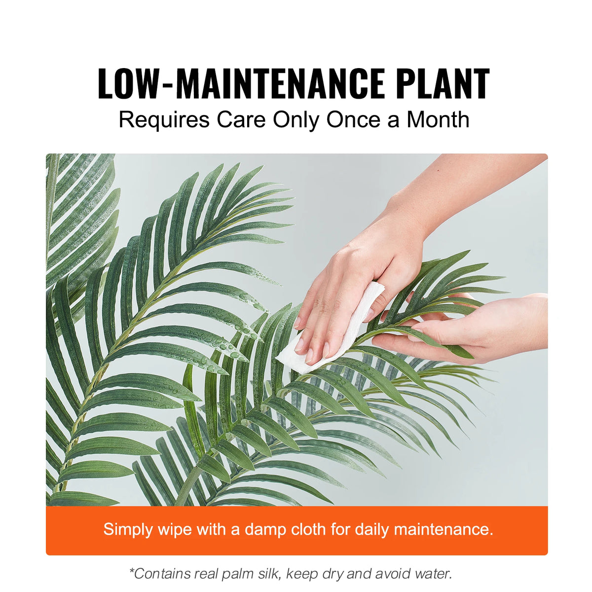Artificial Palm Tree Faux Plant With Anti Tip Support Base