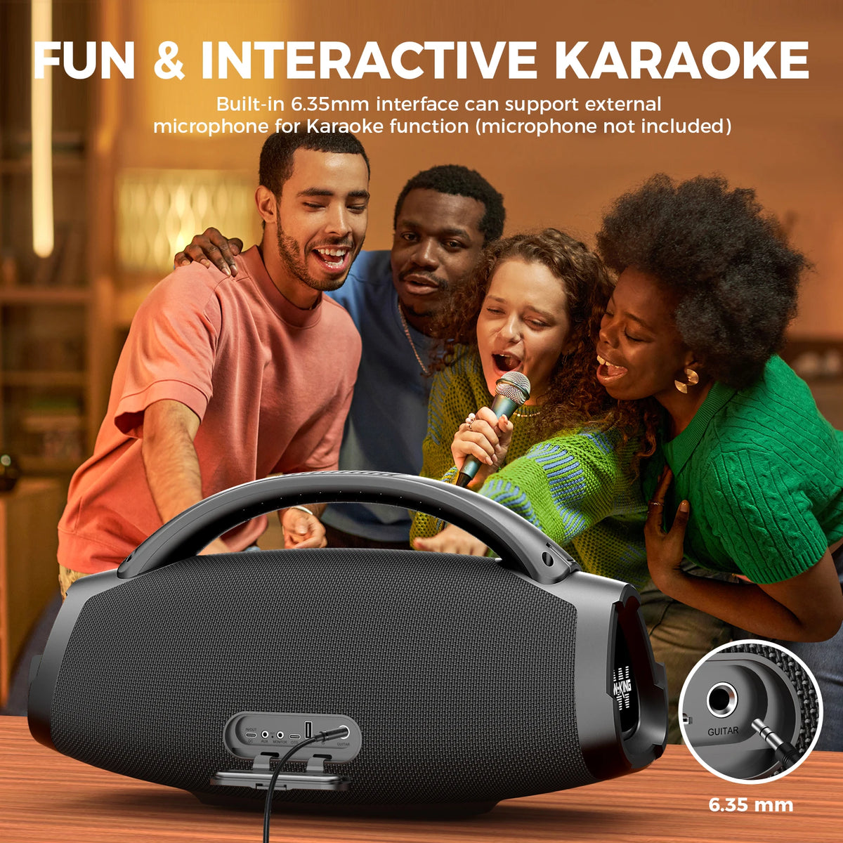 W-King X20 Portable Bluetooth Speaker With Powerful Stereo Sound