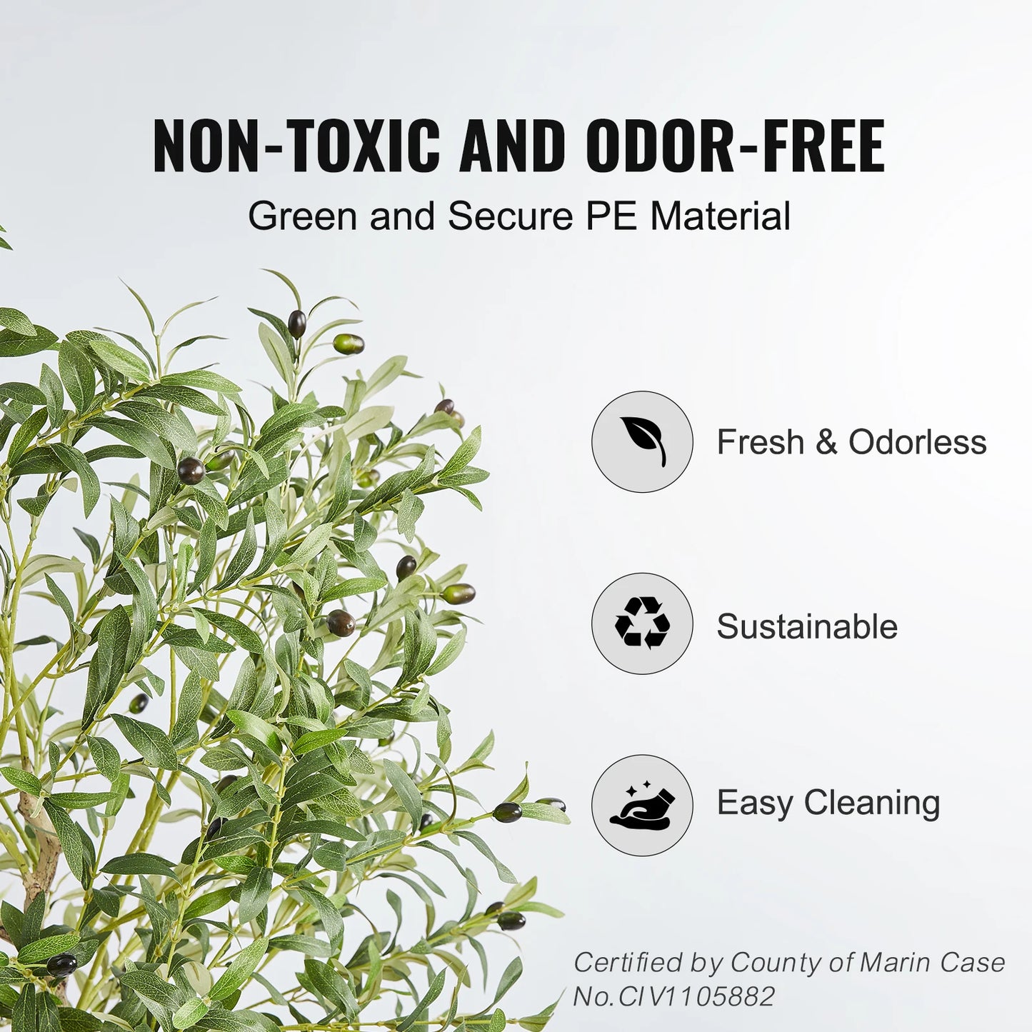 SucceBuy Artificial Olive Tree Faux Plant With Anti Tip Protection