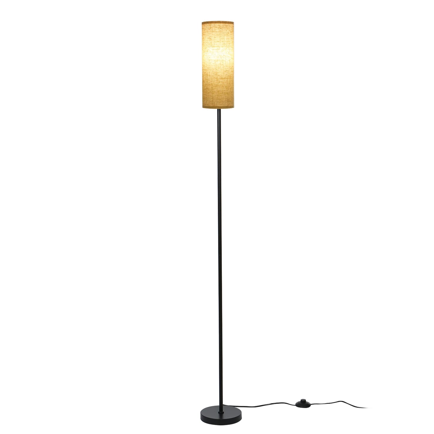 Modern Floor Lamp Standing Tall RGB Foot Switch For Bedroom