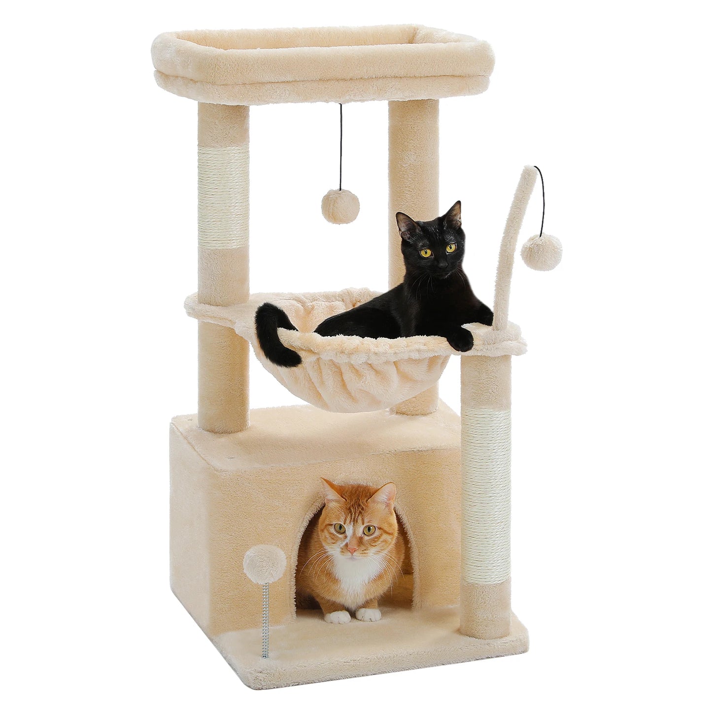 PAWZ Road 4-In-1 Cat Tree With Condo Sisal Scratching Post