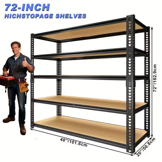 Sturdy Metal Storage Racks Extra Wide Garage Shelving With Adjustable Height