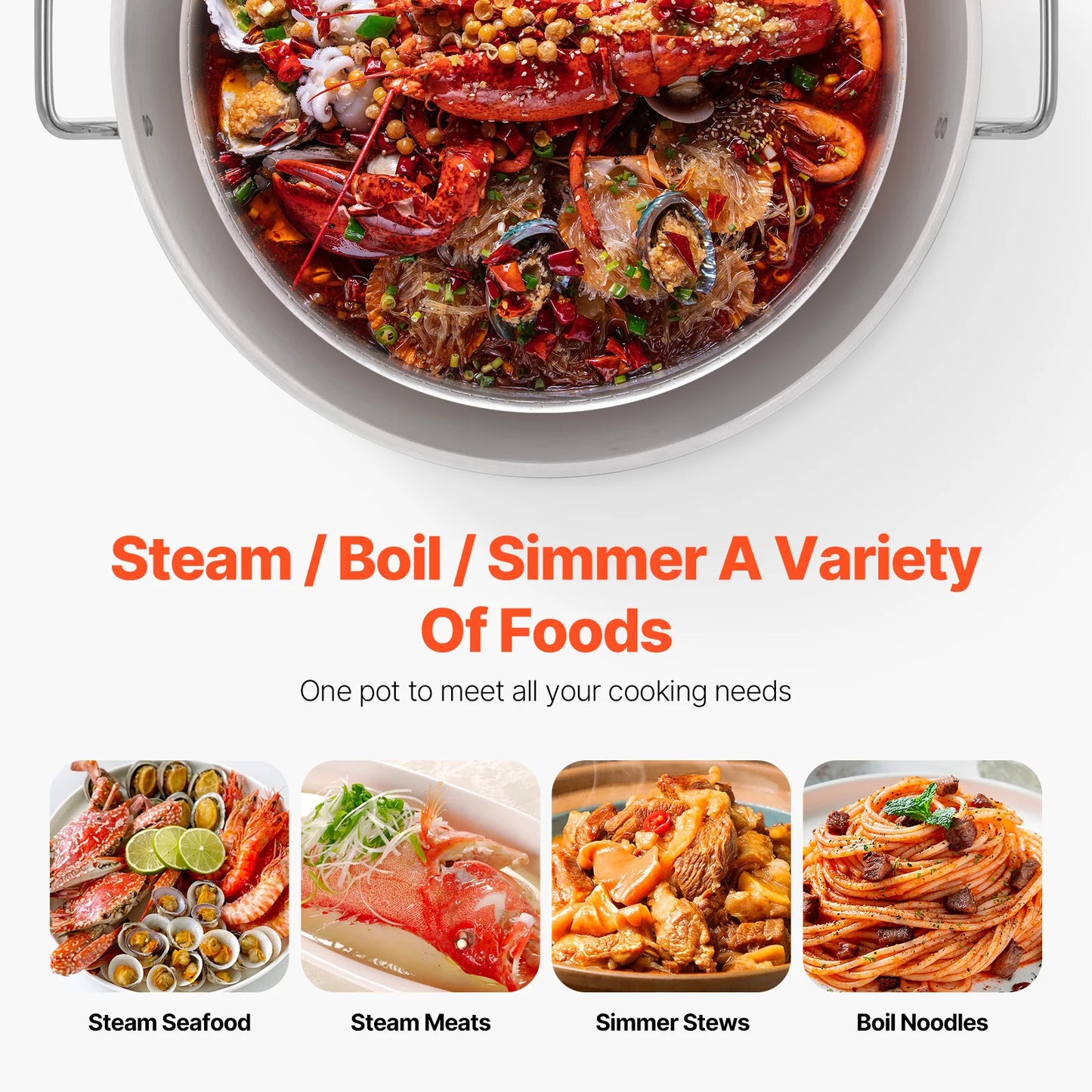 SucceBuy Seafood Boiling Kit With Strainer And Steamer Rack