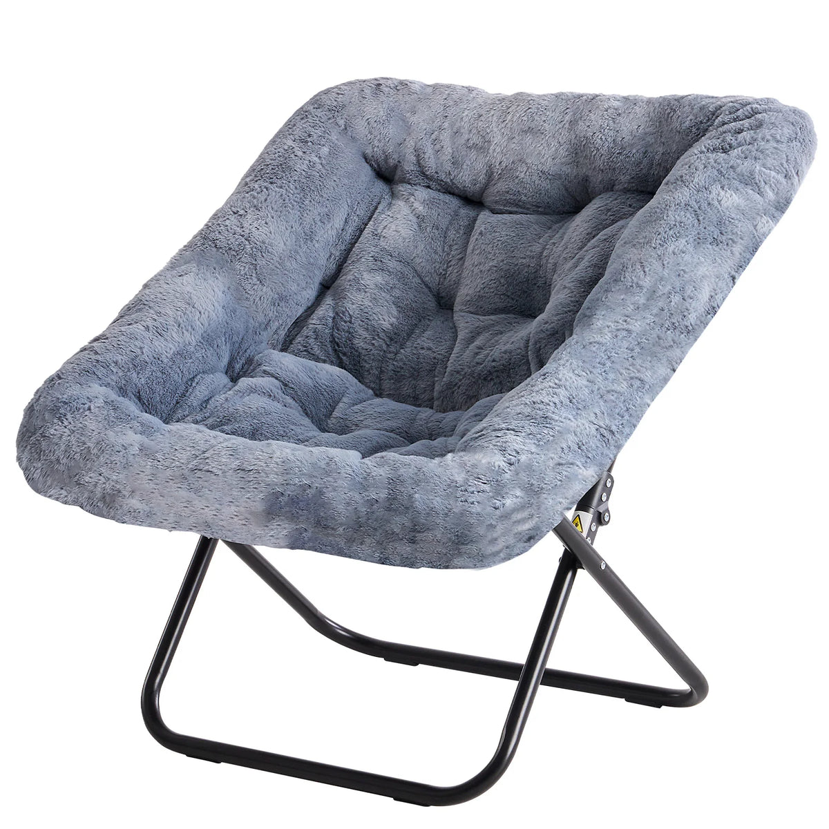 JHK Contemporary Faux Fur Swivel Padded Lounge Chair