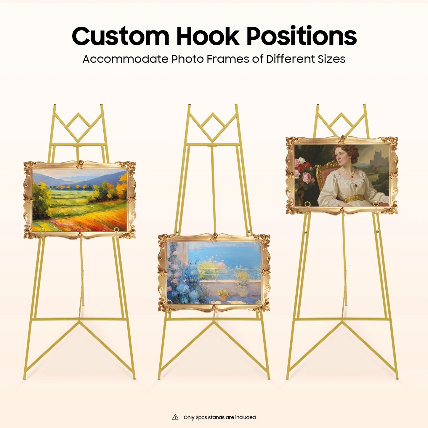 Heavy Duty Steel Easel Stand Display Frame Holder 2 Pack