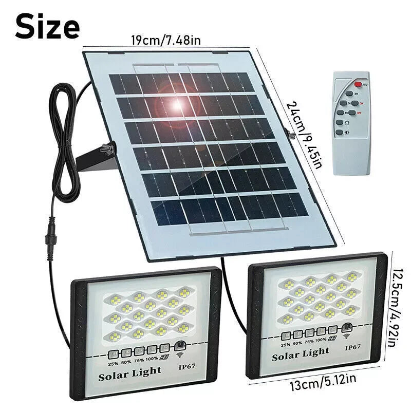 300W LED Solar Street Light Flood Lamp Dusk To Dawn