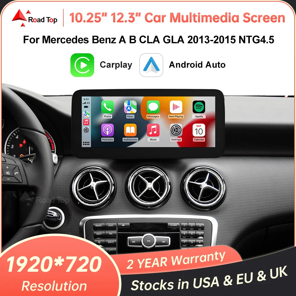 Road Top Benz NTG45 Touch Screen Car Multimedia Display CarPlay