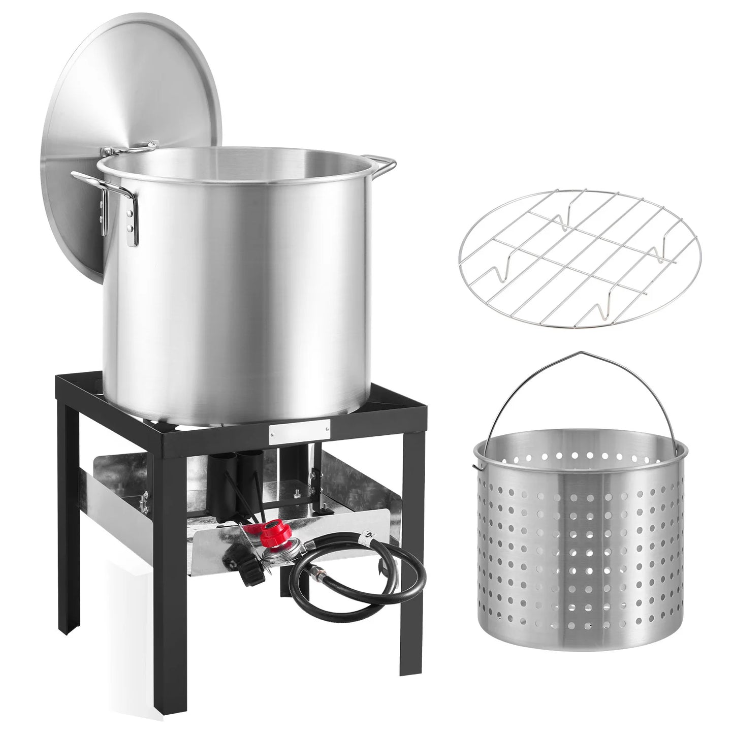 SucceBuy Seafood Boiling Kit With Strainer And Steamer Rack