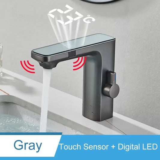 Shinesia Touch Sensor Bathroom Basin Faucet With Temperature Display