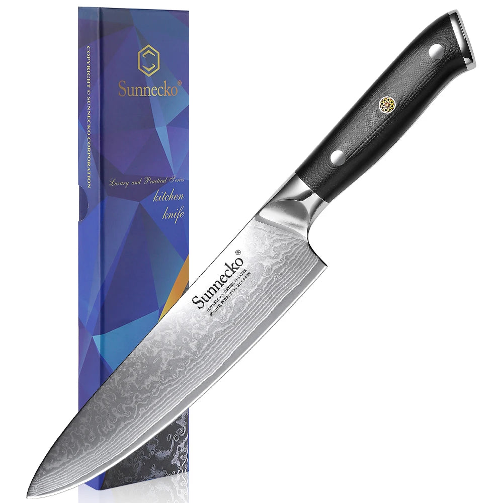 Damascus Chef Knife VG10 Damascus Steel Kitchen Knife Ultra Sharp
