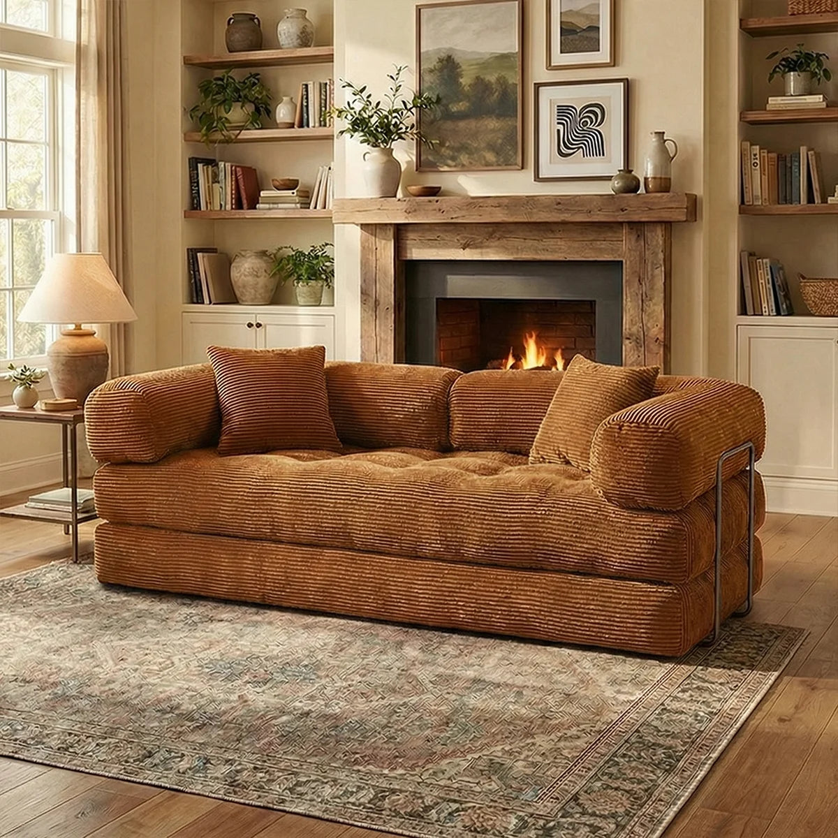 YQzyphyna Futon Sofa Bed Convertible Couch 4 In 1 Comfort