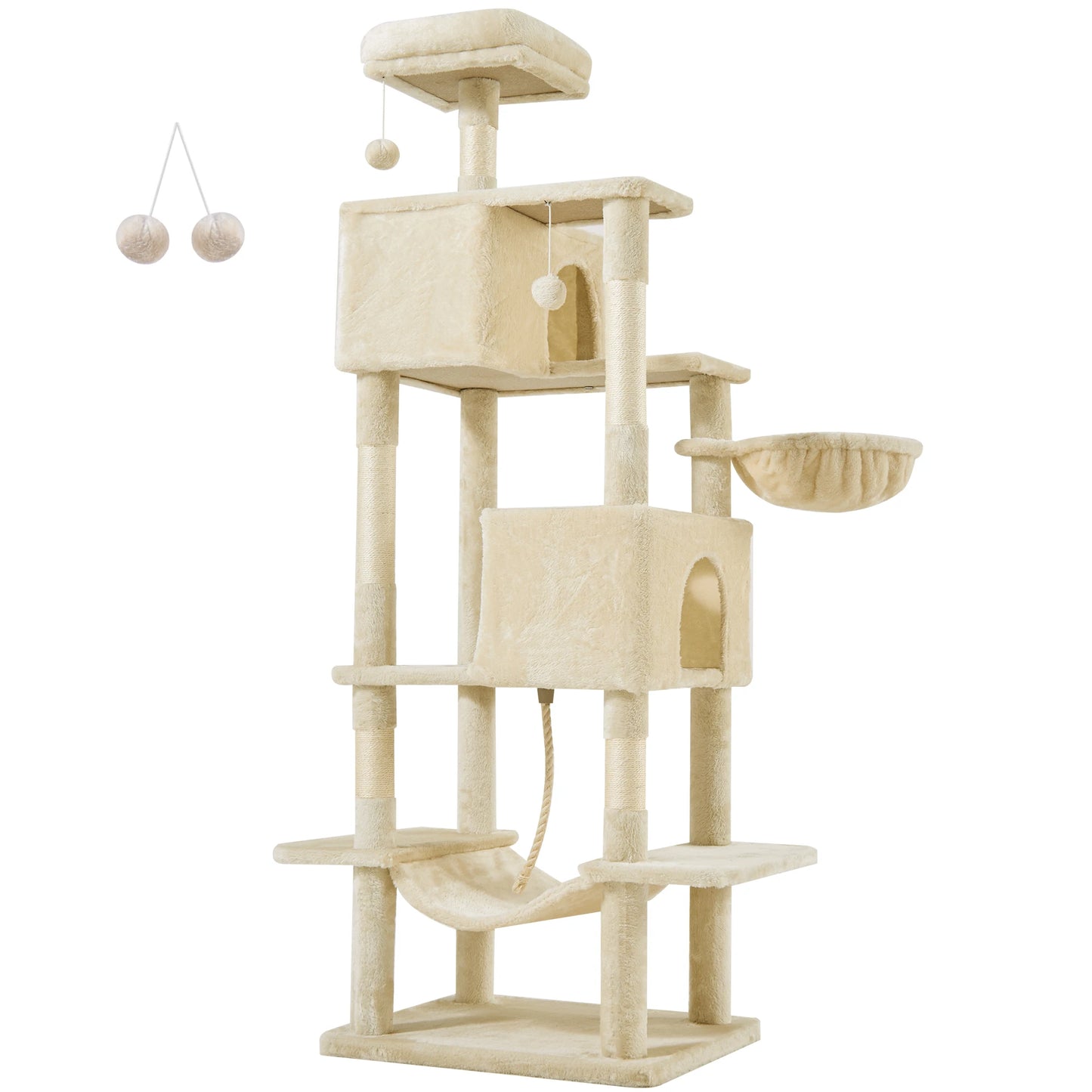 JHK Multi Level Cat Tree With Condo And Scratching Posts