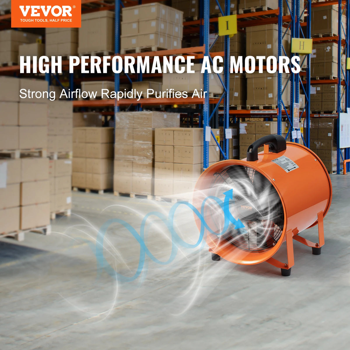 Vevor 8 Inch Industrial Exhaust Fan With Duct Hose
