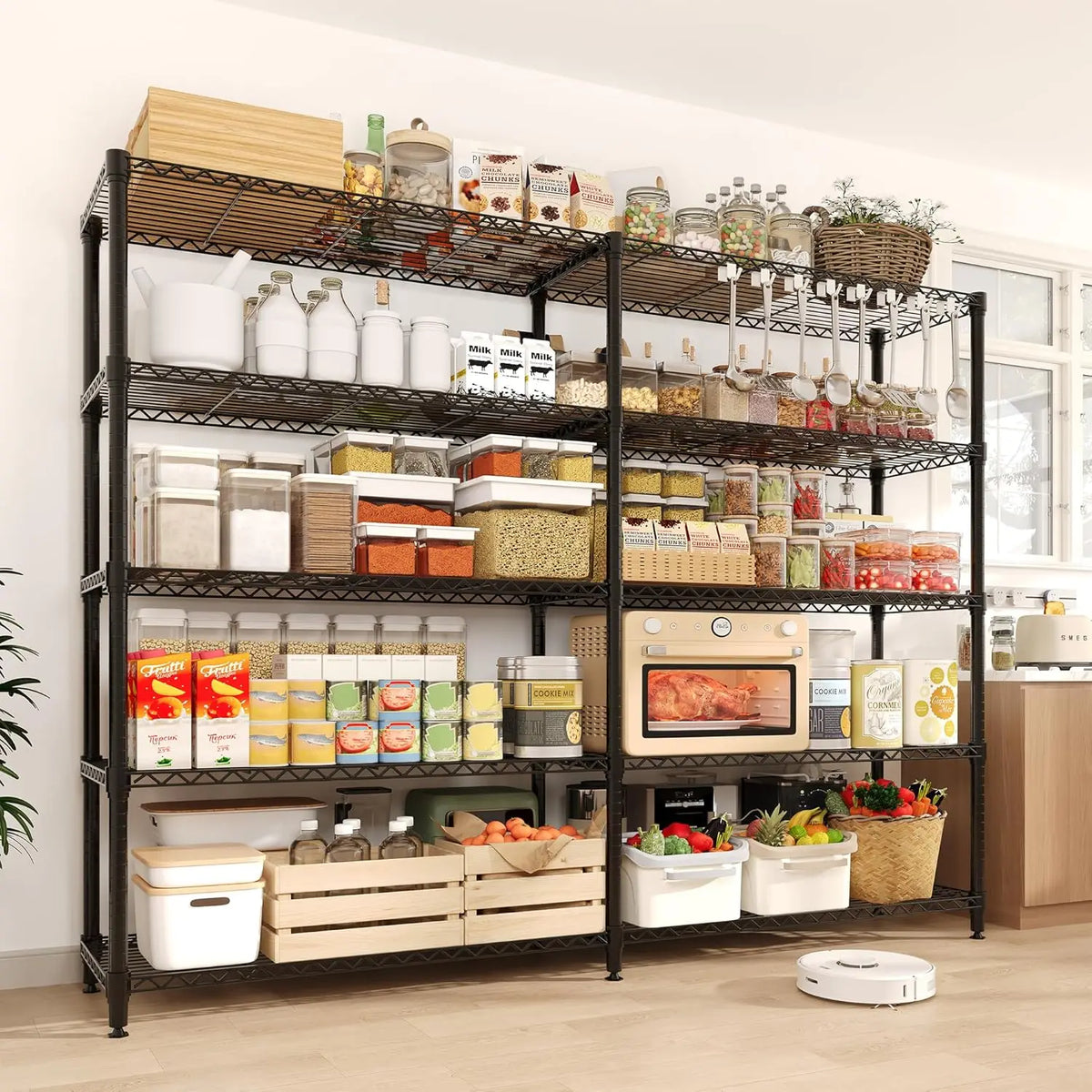 TWISTER Heavy Duty Metal Storage Shelves For Kitchen Organization