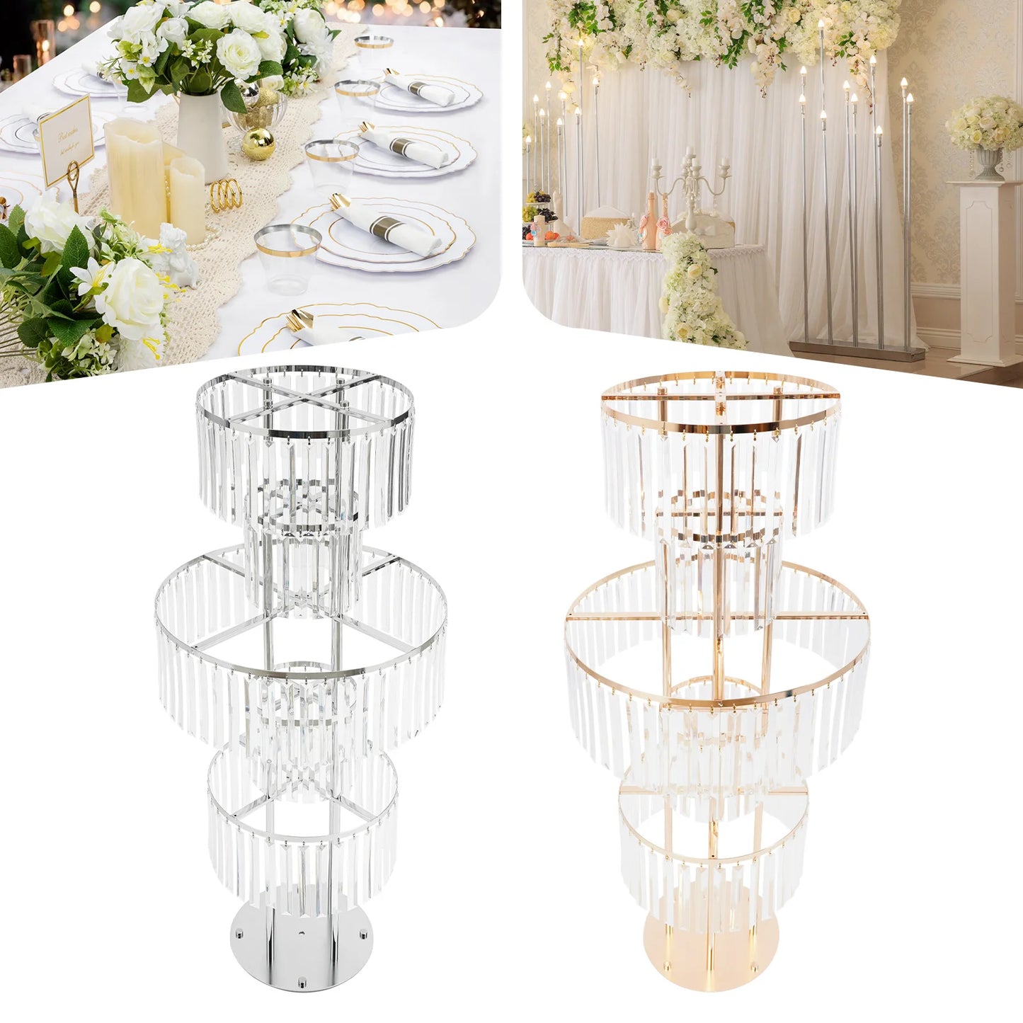 Wedding Centerpiece 5 Tier Acrylic Flower Stand Hanging