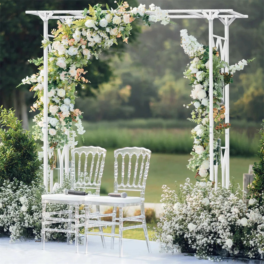 Garden Arch Arbor Metal Wedding Arch Decor Outdoor Pergola Trellis