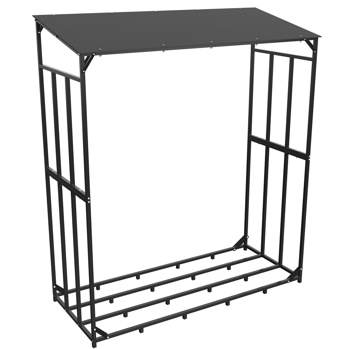 Heavy Duty Metal Firewood Rack With Protective Cover