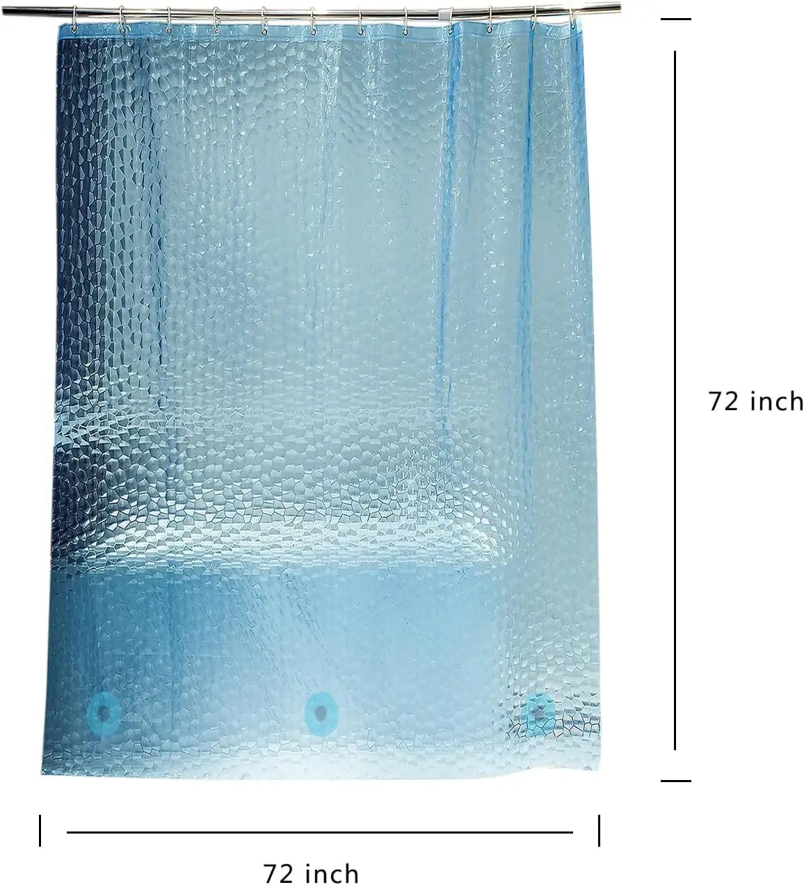 Waterproof EVA Shower Curtain Liner With Weighted Magnets